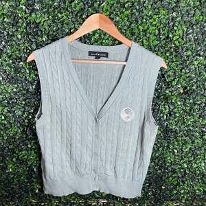 Social Scene, Green Knit Vest, Women’s Size L